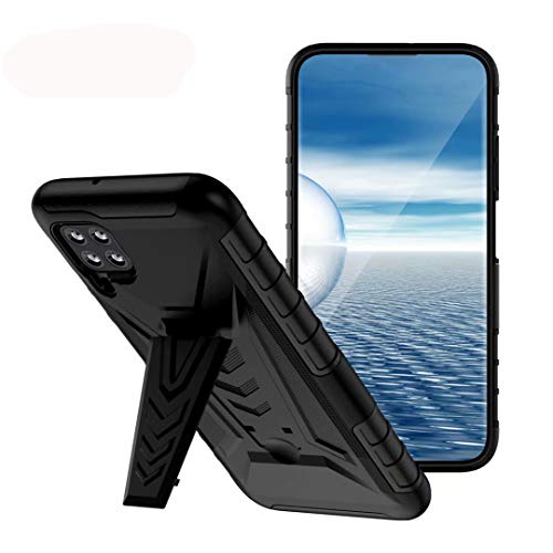 for Huawei P40 Lite (JNY-L21A JNY-LX1 JNY-L01A JNY-L02A), Case + Tempered Glass Sceeen Protector, Anti-Slip Shockproof Rugged Belt Clip Holster Heavy Duty Hybrid Tough Armor Case w/h Kickstand Stand