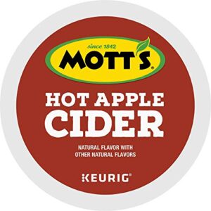 keurig mott's hot apple cider, keurig single serve k-cup pods, flavored k cups, hot apple cider, 72 count