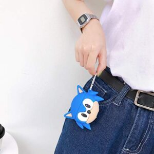 Funny 3D Cartoon Characters Silicone Design, Soft Leather Carabiner Protective Cover, Suitable for Fashionable Girls Children Teen Boys Airpods 1/2 case