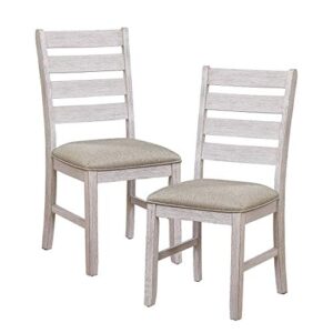 lexicon ameillia dining chair (set of 2), white