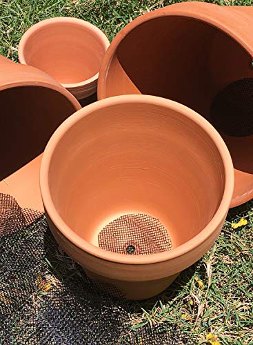 LE TAUCI Flower Pot Hole Mesh Pad, 2" Rounds Drainage Hole, Prevent Soil Loss and Anti-Slip, Bonsai Bottom Grid Mat, Gardening Gifts for Women, 50 Pack