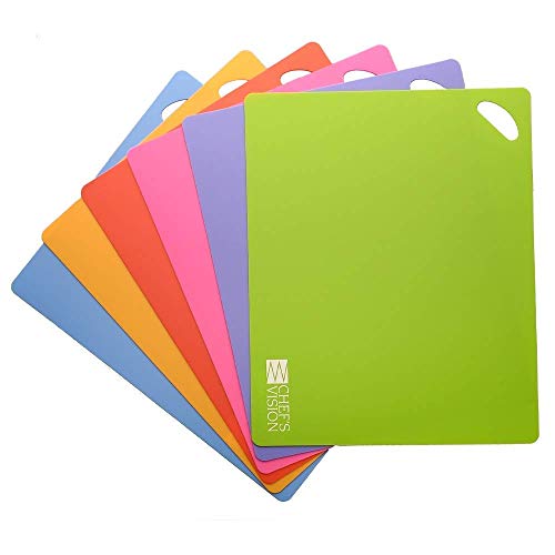 Slice Bright Flexible Cutting Mats are the Smarter, Faster and Easier Way to Prepare Your Food. Set of six Colorful Mats. From The Chef’s Vision Kitchen to Yours.