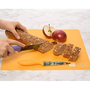 Slice Bright Flexible Cutting Mats are the Smarter, Faster and Easier Way to Prepare Your Food. Set of six Colorful Mats. From The Chef’s Vision Kitchen to Yours.