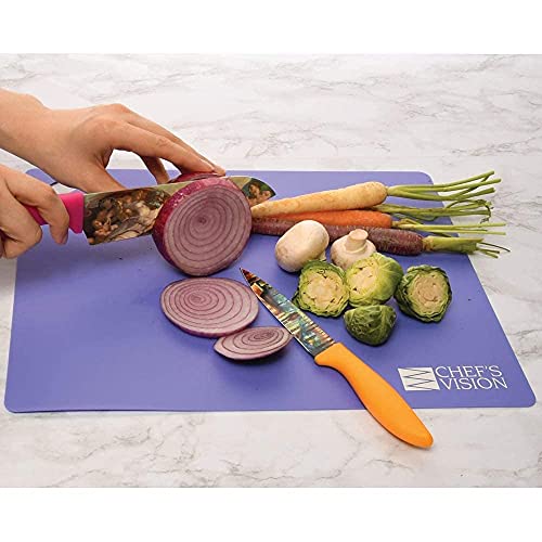 Slice Bright Flexible Cutting Mats are the Smarter, Faster and Easier Way to Prepare Your Food. Set of six Colorful Mats. From The Chef’s Vision Kitchen to Yours.