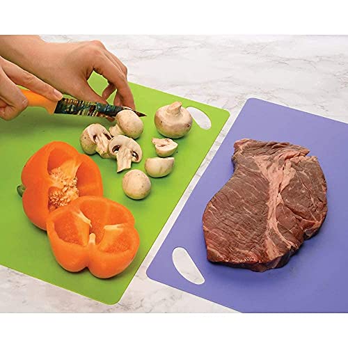 Slice Bright Flexible Cutting Mats are the Smarter, Faster and Easier Way to Prepare Your Food. Set of six Colorful Mats. From The Chef’s Vision Kitchen to Yours.