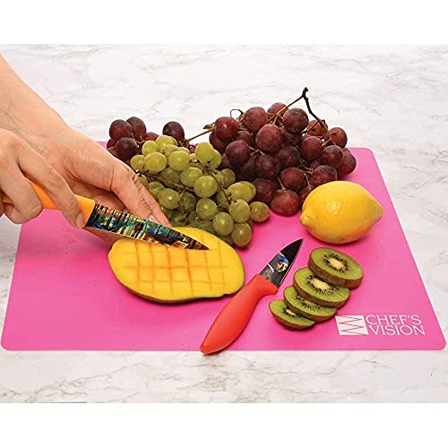 Slice Bright Flexible Cutting Mats are the Smarter, Faster and Easier Way to Prepare Your Food. Set of six Colorful Mats. From The Chef’s Vision Kitchen to Yours.