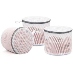 3pcs durable honeycomb mesh laundry bags for delicates, lingerie wash bag 6 x 7 inches
