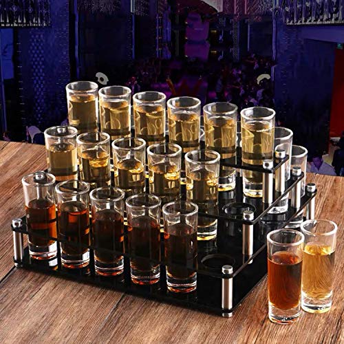 DeeCoo Heavy Base Shot Glass Set Bulk, Whisky Shot Glasses 2 oz, Mini Glass Cups For liqueur, Double Side Cordial Glasses, Tequila Cups Small Glass Shot Cups Set Of 24