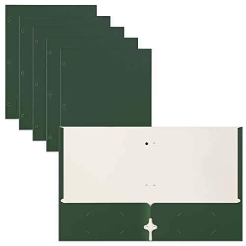 Two Pocket Portfolio Folders, 50-Pack, Dark Green, Letter Size Paper Folders, by Better Office Products, 50 Pieces, Hunter Green