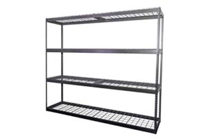 saferacks garage shelving unit - storage shelf that holds 500 pounds per shelf rack - all steel shelves for storage - easy to assemble shelving storage, garage shelf, hammertone (24" x 92" x 84")