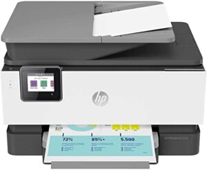 hp officejet pro 9018 all-in-one wireless printer with smart home office productivity & inkjet, color printing, scanner, fax & photo copier, touchscreen panel, 3uk84a (renewed)