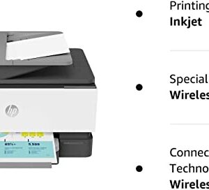 HP OfficeJet Pro 9018 All-in-One Wireless Printer with Smart Home Office Productivity & Inkjet, Color Printing, Scanner, Fax & Photo Copier, Touchscreen Panel, 3UK84A (Renewed)