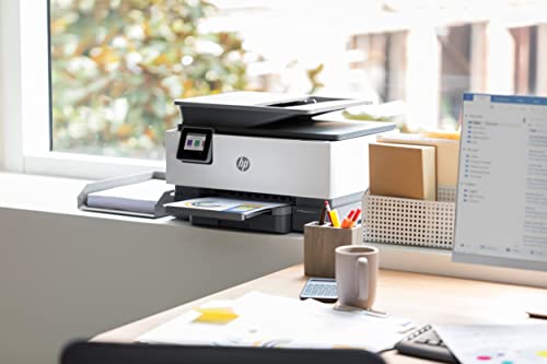 HP OfficeJet Pro 9018 All-in-One Wireless Printer with Smart Home Office Productivity & Inkjet, Color Printing, Scanner, Fax & Photo Copier, Touchscreen Panel, 3UK84A (Renewed)