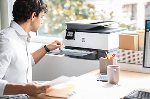 HP OfficeJet Pro 9018 All-in-One Wireless Printer with Smart Home Office Productivity & Inkjet, Color Printing, Scanner, Fax & Photo Copier, Touchscreen Panel, 3UK84A (Renewed)