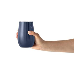 Rabbit Wine Tumbler Stainless Steel, Navy, 12 ounces