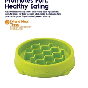 Catstages Kitty Slow Feeder Cat Bowl, Green