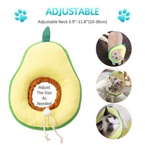 Frienda 2 Pieces Adjustable Cat E-Collar Cat Elizabeth Collar Cute Toast Neck Cone Collar Adjustable Cat Cone Collar with Soft Edge for Kitten and Cats