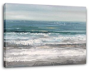 yihui arts large living room wall arts hand painted modern abstract seascape canvas oil painting ocean beach coastal picture artwork for home decor