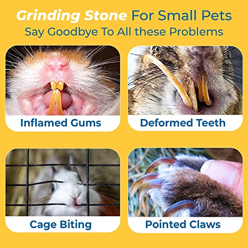 Meric Grinding Stone for Small Pets, Lava Rocks, Trims Rodent Teeth, Smooths Claws, Adds Calcium to Diet, Chew Toys for Rabbits, Chinchillas, Rats, Mice, Hamsters & Guinea Pigs, 10pcs