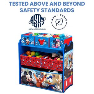 Delta Children Disney Mickey Mouse 6 Bin Design and Store Toy Organizer