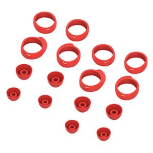 hemobllo 16 pcs replacement ear tips compatible for samsung galaxy buds/buds+ - soft silicone earbuds eartips wingtips earhooks kit earpads earphones tips cover (red)