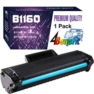 (set of 1) 4benefit compatible replacement b1160 toner cartridge 331-7335 (hf44n hf442) 1xblack used for dell b1160 b1160w b1163w b1165nfw laser printers