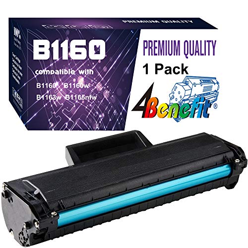 (Set of 1) 4Benefit Compatible Replacement B1160 Toner Cartridge 331-7335 (HF44N HF442) 1xBlack Used for Dell B1160 B1160w B1163w B1165nfw Laser Printers