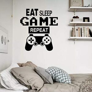 gamer wall decals for boys kids controller eat sleep game wall decor wall stickers playroom bedroom decoration for gaming fan and video gamer