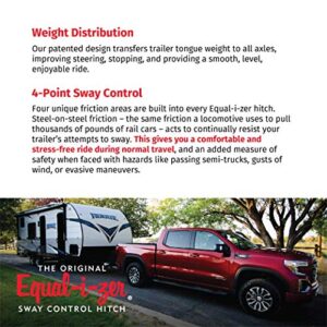 Equal-i-zer 4-Point Sway Control & Weight Distribution Hitch, 1,200/12,000 lbs, 90-00-1269, Includes Standard Hitch Shank & Pre-Installed Hitch Ball