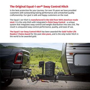 Equal-i-zer 4-Point Sway Control & Weight Distribution Hitch, 1,200/12,000 lbs, 90-00-1269, Includes Standard Hitch Shank & Pre-Installed Hitch Ball