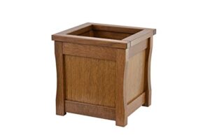 noble wood medium wooden trash can. mission style. oak. cq-2-34