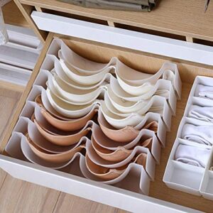 newmoo 6pcs / set underwear boxes stable stackable bra clothes storage rack cupboard drawer divider finishing combination bra organizer
