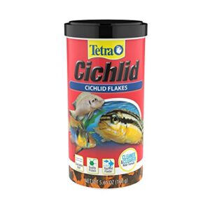 tetra cichlid flakes for mid and top feeding, 5.65 oz.