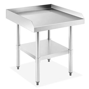 gridmann nsf 16-gauge stainless steel 24"l x 24"w x 24"h equipment stand grill table with undershelf for commercial restaurant kitchen