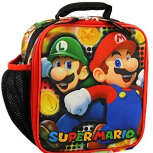 SUPER MARIO Bros Boy's Girl's Meal Holder, Soft Insulated School Lunch Box (One Size, Red/Multi)