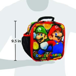 SUPER MARIO Bros Boy's Girl's Meal Holder, Soft Insulated School Lunch Box (One Size, Red/Multi)