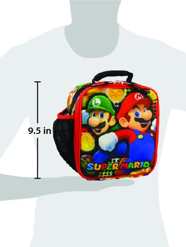 SUPER MARIO Bros Boy's Girl's Meal Holder, Soft Insulated School Lunch Box (One Size, Red/Multi)