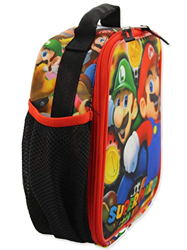 SUPER MARIO Bros Boy's Girl's Meal Holder, Soft Insulated School Lunch Box (One Size, Red/Multi)