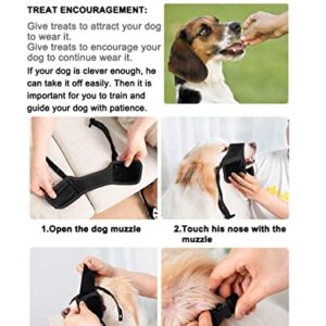 Dog Muzzle Anti Biting and Chewing, with Comfortable Mesh Soft Fabric and Adjustable Strap, Suitable for Small, Medium and Large Dogs