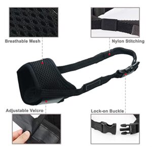 Dog Muzzle Anti Biting and Chewing, with Comfortable Mesh Soft Fabric and Adjustable Strap, Suitable for Small, Medium and Large Dogs