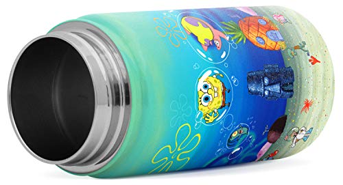 Simple Modern SpongeBob SquarePants Kids Water Bottle with Straw Insulated Stainless Steel Toddler Cup for Boys, Girls, School | Summit Collection | 14oz, SpongeBob Bikini Bottom