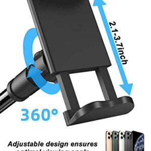 Eaxxfly Gooseneck Bed Phone Holder Mount, Flexible Long Arm Clip Clamp for Desk, Bendy Lazy Bracket Bedside Stand, for iPhone 11 Pro Xs Max XR X 8 7 6 Plus Samsung S20 S10 S9 S8 Plus GPS