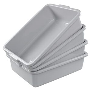 sosody 24 l plastic commercial bus tubs, large utility bus boxes, 4-pack