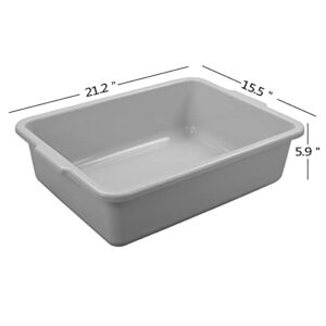 Sosody 24 L Plastic Commercial Bus Tubs, Large Utility Bus Boxes, 4-Pack