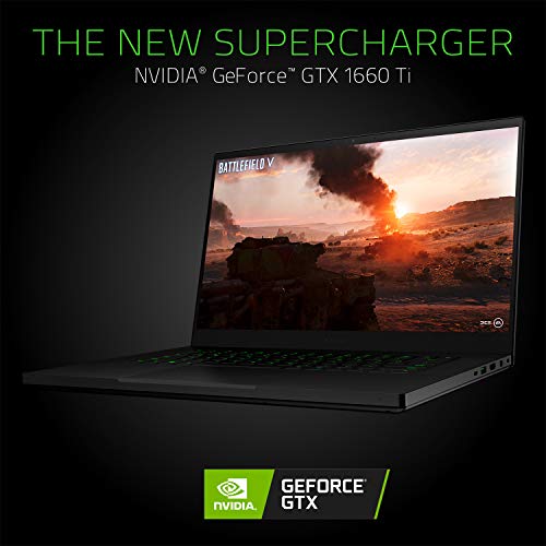 Razer Blade 15 Gaming Laptop: Intel Core i7-9750H 6 Core, NVIDIA GeForce GTX 1660 Ti, 15.6" FHD 144Hz, 16GB RAM, 256GB SSD, CNC Aluminum, Chroma RGB Lighting, Thunderbolt 3, 9th Gen i7-9750H