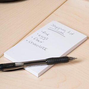 1InTheOffice Memo Pads, Memo Note Pads, Unruled White Scratch Pads, 3x5, 100 Sheets, 12/Pack