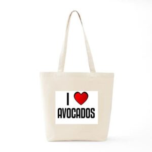 CafePress I LOVE AVOCADOS Tote Bag Natural Canvas Tote Bag, Reusable Shopping Bag