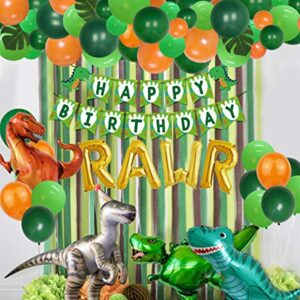 Dinosaur Balloon Garland Kit for Boys Girls Rawr Balloon Arch Dinosaur 1st 2nd 3rd Birthday Party Decorations Supplies Dino Happy Birthday Banner T-Rex Balloons