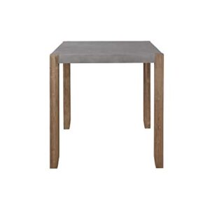 Alaterre Furniture Newport 36" H Faux Concrete and Wood Counter Height Dining Table