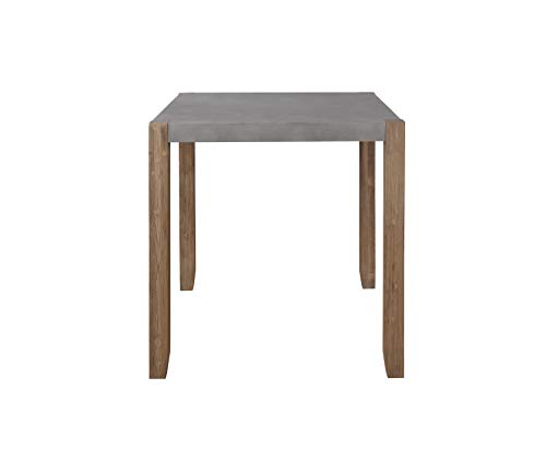 Alaterre Furniture Newport 36" H Faux Concrete and Wood Counter Height Dining Table